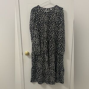 H&M Black Floral Dress